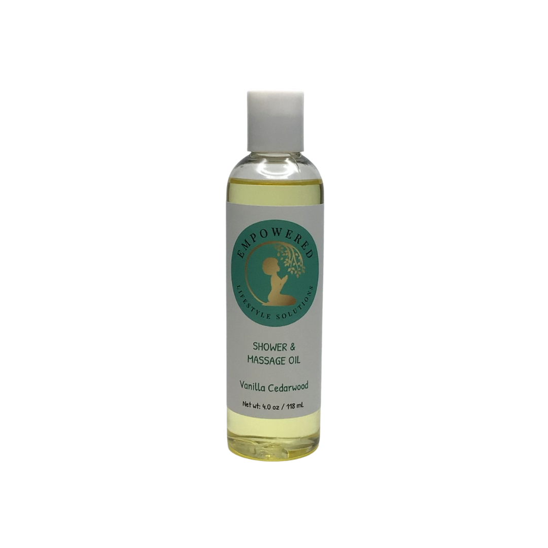 Vanilla Cedarwood Shower & Massage Oil 4 oz