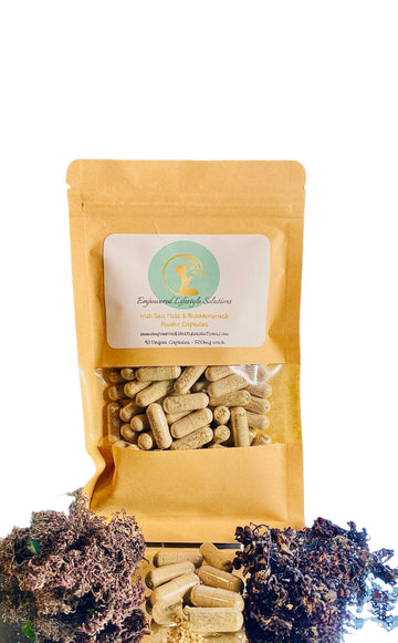 Irish Sea Moss & Bladderwrack Herbal Capsules 90 count 900 mg